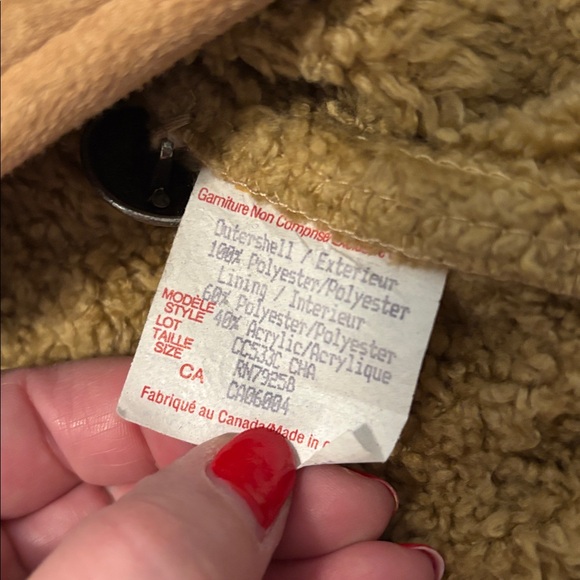 County Clothing Cheyenne Faux Suede Vest SZ L Tan Sherpa lining country western - Picture 4 of 11